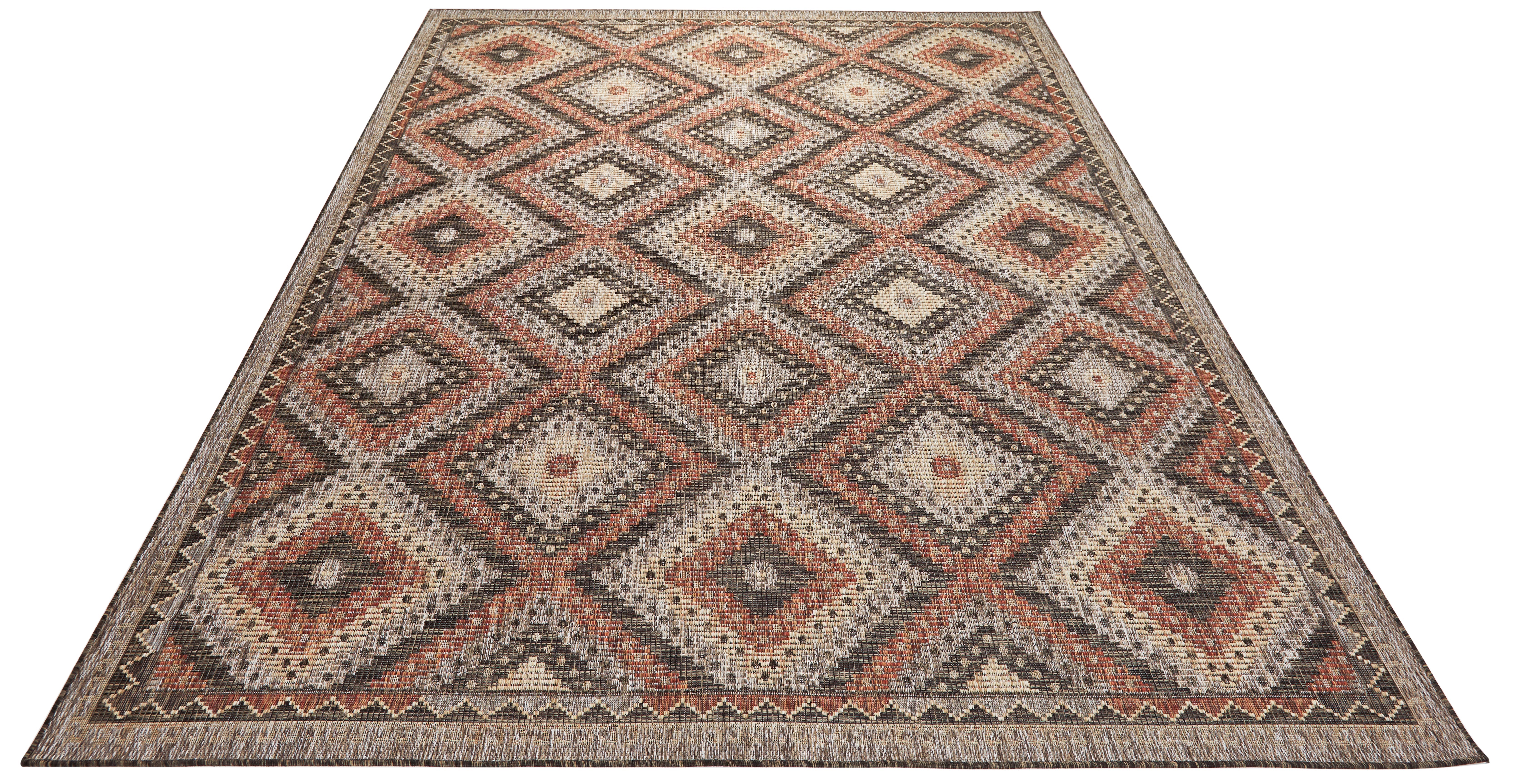 Concept Looms Sumac SUM101 Brown/Rust Orange Large Rectangle Indoor/Outdoor Rug